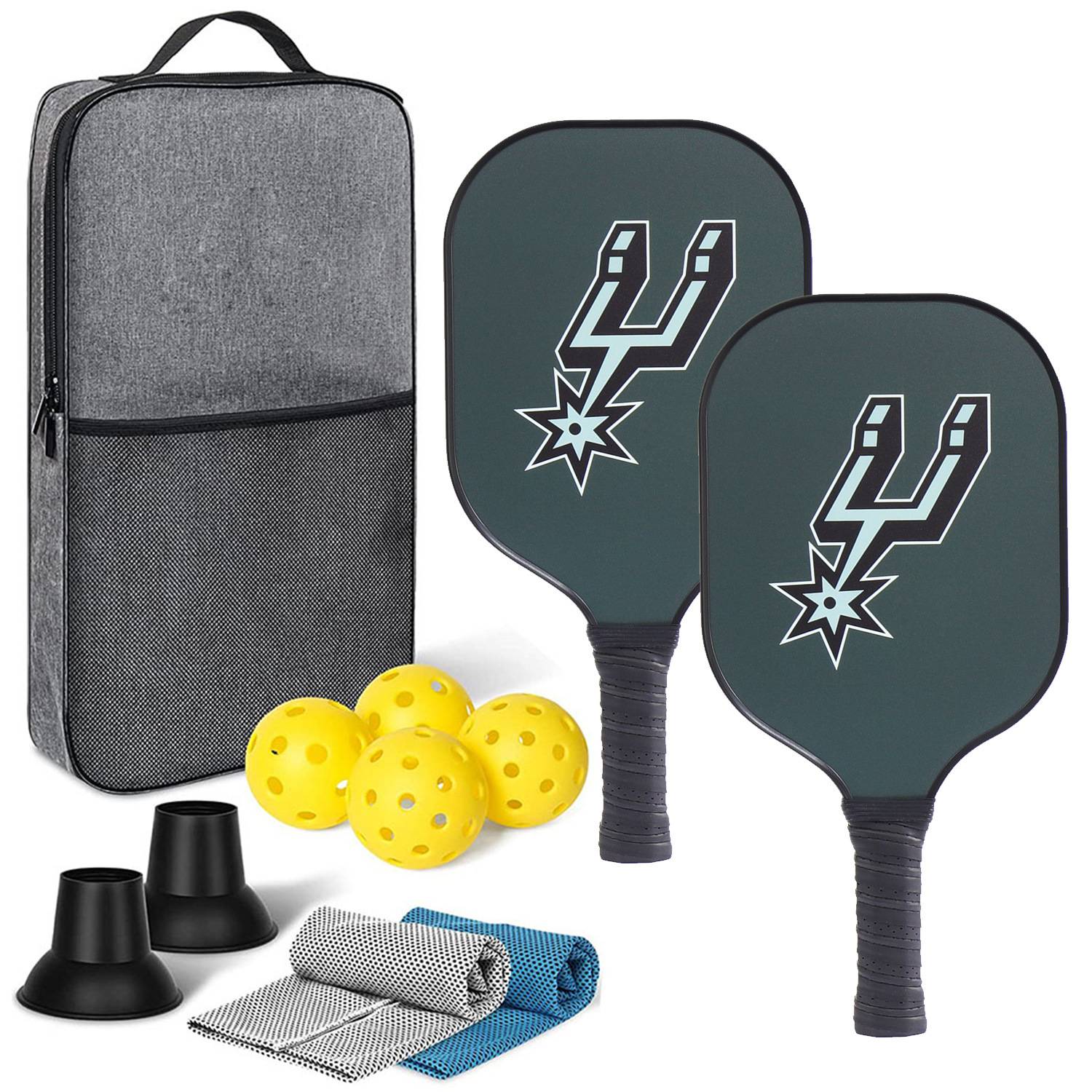 [Ultra-Light match-level carbon fiber-20] Double shot+4 balls+backpacks+two sweat towels+two ball pickups